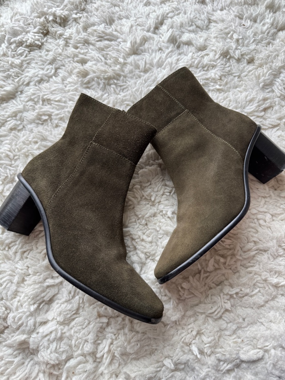 Patina Olive‎ Suede Booties